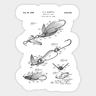 1936 Patent Blueprint - Fishing Lure Sticker